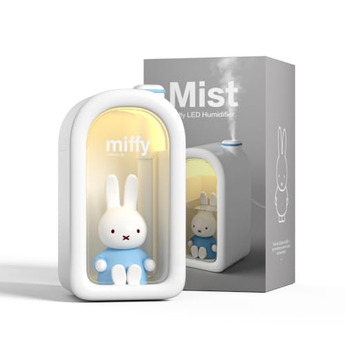 Mipow X Miffy Cool Mist Humidifier - Ultrasonic Quiet Mini Cute Humidifier with Night Light 380ml Humidifiers for Bedroom/Babies Nursery/Office