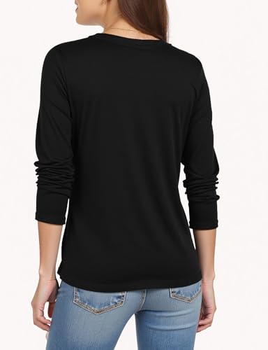 Long Sleeve Shirts for Women Crew Neck Basic Tee Fashion Womens Tops3