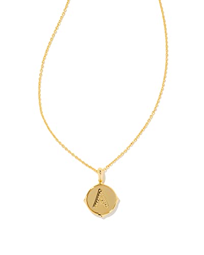 Kendra Scott 14k Gold-Plated Brass Letter A-Z Disc Reversible Pendant Necklace, Fashion Jewelry for Women2