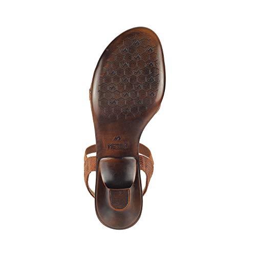 Image of Metro Women's Heeled Faux Leather Comfy Fashion Sandals