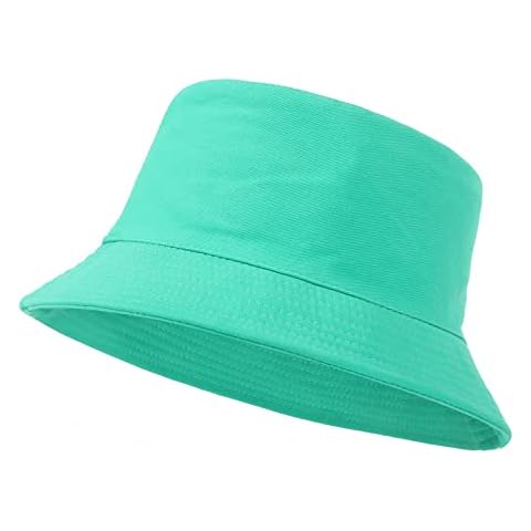MengPa Bucket Hat Unisex Sun Hats Plain Colors for Men Women (Green) EU3126M Cover