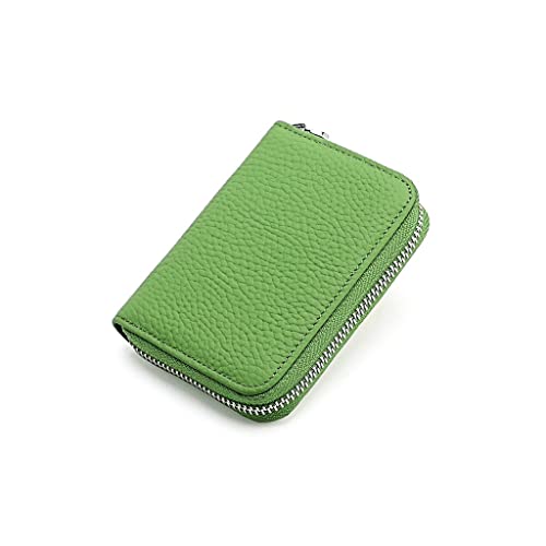 Leather Card Bag Men's And Women's Wallets Short Purse Organ Card Bag Zipper Coin Purse Cowhide