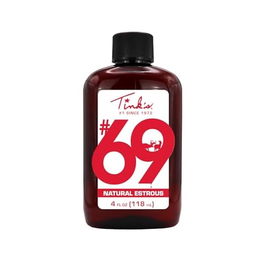 TINK'S #69 Doe-in-Rut Buck Lure | 4 Fl Oz Bottle | 100% Natural Deer Urine | Deer Hunting Accessories, Deer Attractant, Scent Wicks Included, Easy to Use Squirt Top