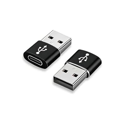 USB C to USB Adaptor, USB to USB C Adapter 2Pack, Type C Female to A Male Charger Cable Converter Compatible with Notebook, Tablet, Smartphone, iPad 10 Air 4 5,Apple 15 14 13 12 Pro Max
