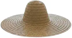 Chapéu de Palha Buriti Unissex para Praia, Aba Grande, Natural, Artesanal, Proteção Solar