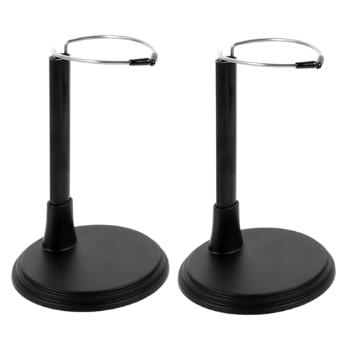 HANABASS 2pcs Doll Stands for 18 Inch Dollhouse Decor Portable Toy Figure Display Stands Flat Bottom Stable PVC Material for Boys and Girls