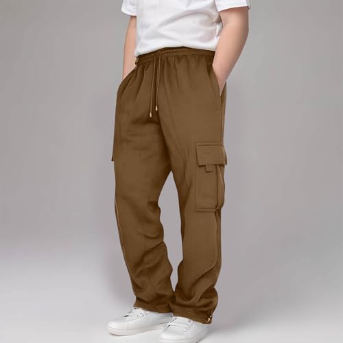 Boys' Casual Sports Sweatpants Big Kids' Clothes Comfortable Active Pants Jogger Sweatpants Warm Solid Running2