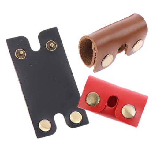 Anneome 3個 色赤 黒 茶手動剃刀用保護カバー 耐久性高く持ち運び便利な シェーバーヘッドケース 旅行や収納に