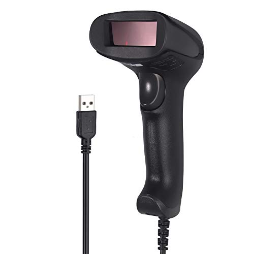 USB Scanner Barcodescanner Handheld Barcodeleser Handscanner Barcode Scanner Play & Plug Lesegerät Kabelgebunden Kompatibel mit Windows und
