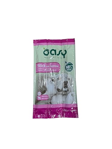 Oasy STICK snack per cani cuccioli e adulti PROMOZIONE gusto SALMONE | 6 confezioni da 3x12 grammi