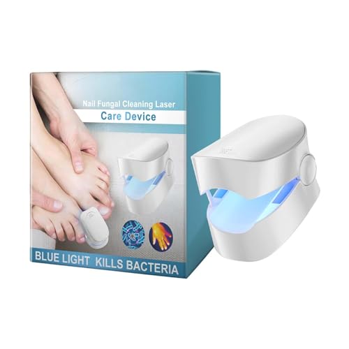 Dispositivo de luz azul para uñas, dispositivo de luz para limpieza de uñas | Revitalizador para uñas dañadas y descoloridas | Borra solución para decolorar las uñas de los pies, revitalizador por