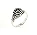 Small Sterling Silver Detailed Rose Flower Ring Size 5(Sizes 3,4,5,6,7,8,9,10,11,12)