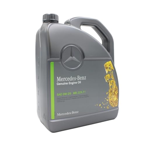 Mercedes-Benz Genuine Engine Oil 5L MB 229.71 SAE 0W-20 Fully Synthetic Low SPAsh Multigrade Original Premium Motor Oil Fuel Efficiency & Engine Protection A000989230713FBAK
