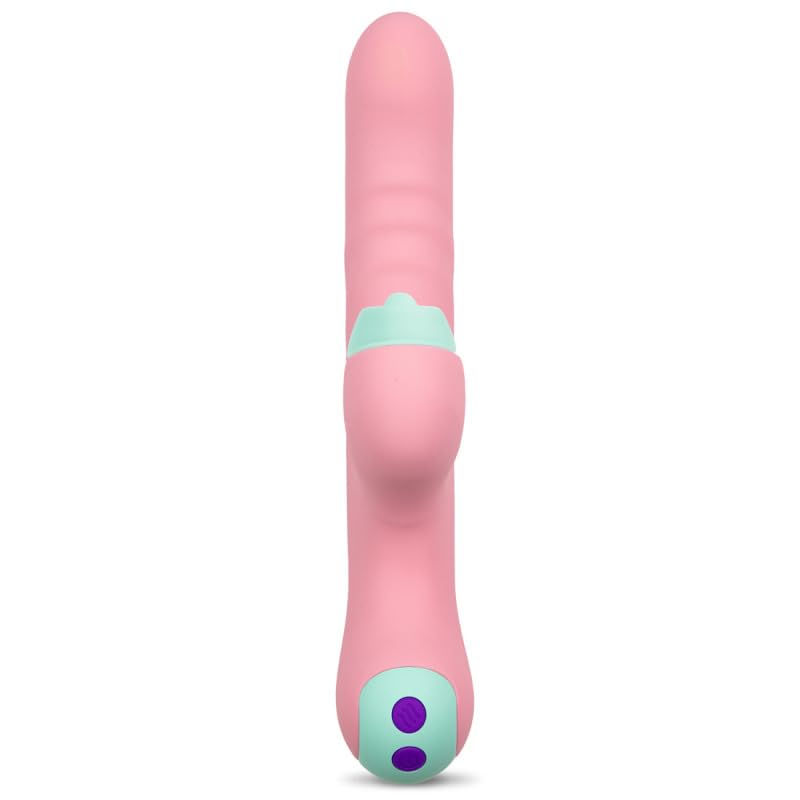 Daisy, Vibrador Conejito, Recargable USB, Silicona, 100% Sumergible (Rosa)
