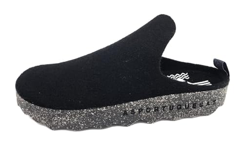 Black Wool Round Toe Mules COME by ASPORTUGUESAS3