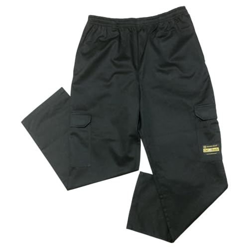 FSE CP109BKXS Chef Regalia Cargo Chef Pants, Small, 65/35 Poly/Cotton, Black.