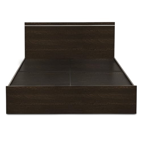 Image of DELITE KOM Jazz Engineered Wood Queen Without Box Bed (Finish Color Flowery Wenge Delivery Condition Knockdown)