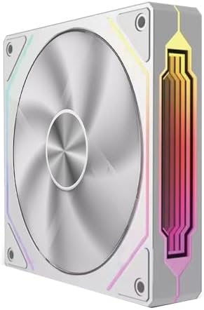 TJ Prism 120mm GEN4 RS White Edition Addressable-RGB case Fan,Infinity Mirror RGB Light Effect 5V 3PIN Motherboard Light Sync 800~1800RPM PWM PC Fan Suitable for Computer Cases and Liquid radiators