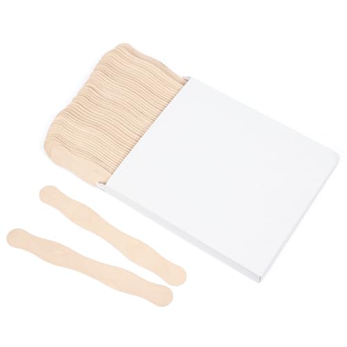 ANTETOK Lot de 50 bâtons d'éventail de 20 cm de rangement dans une boîte pour mariage et travaux manuels, bâtons de sucettes en bois pour travaux manuels,...
