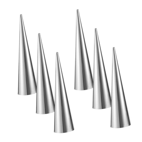 KICHOUSE Croissant Horn Molds Stainless Steel Metal Molds Perfect for Baking Decorating