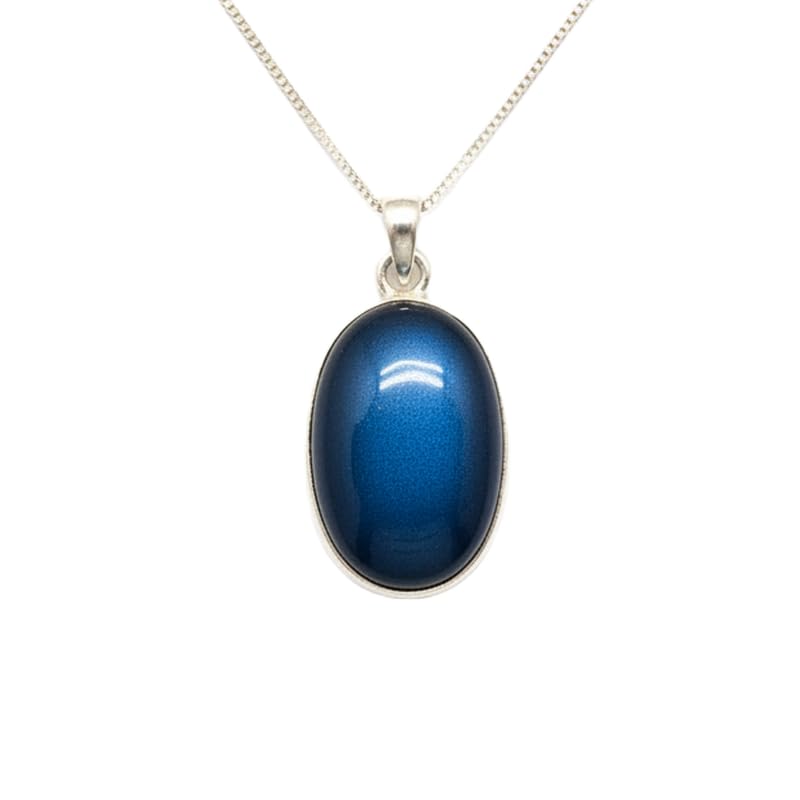 Pendentif en quartz bleu LKBEADS, l'idée cadeau idéale avec sa chaîne de 45 cm