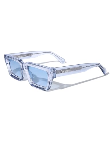 Image of Roneyee Rectangle Sunglasses Men Women Trendy Retro Sunglass UV Protection Fashion Acetate Stylish Square