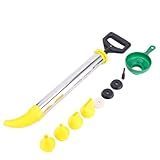 DAFEIKE Mortar Gun Grout Gun Cement Caulk Gun Stainless Steel Lime Caulking Gun Brick Pointing Tools with 5 Nozzles