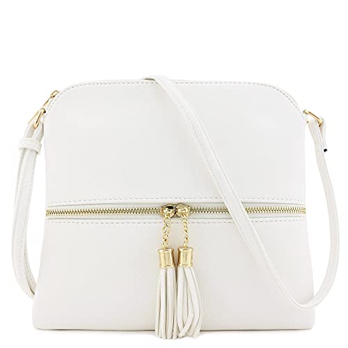 Image of DELUXITY Lightweight Medium Crossbody Bag with Tassel | Lightweight