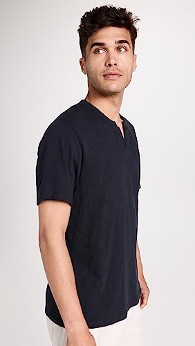 Vince Men's Slub Split Neck Tee4