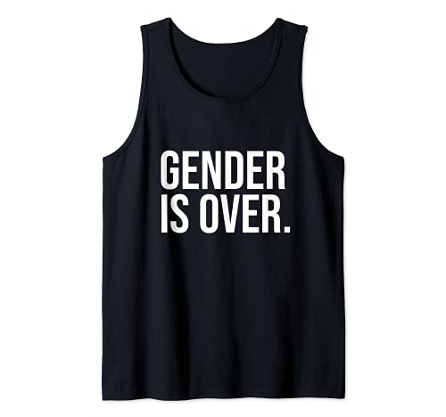 Gender Is Over Queer Spectrum Acceptance Non-Binary Tank Top, Black