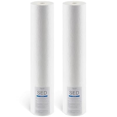VEVOR Sediment Water Filter Cartridge, Universal Fit 20 x 4.5 Inch, 5 Micron SED Whole House Replacement Filter, 100,000 Gal Capacity, Reduces Sand, Rust, Dirt, and Particles, 2Pack