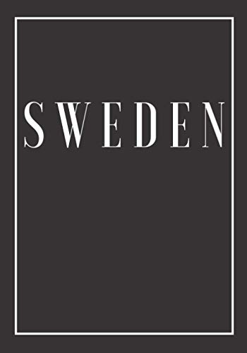 Sweden: A black decorative book for coffee tables, bookshelves and end tables: Stack "Country" decor books to add home decoration to bedrooms, lounges ... own home or as an interior design savvy gift.