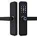 Security Smart Lock Touch, Fingerprint Scanner, Keyless Entry Door Lock, Electronic Deadbolt, Touchscreen Keypad Door Lock with Handle, Easy to Install