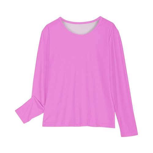 Girls Long Sleeve Shirts Cute Crewneck Tops for Teens Plain Blouses Tween Fashion Fall Casual Outfits Kids Clothes4