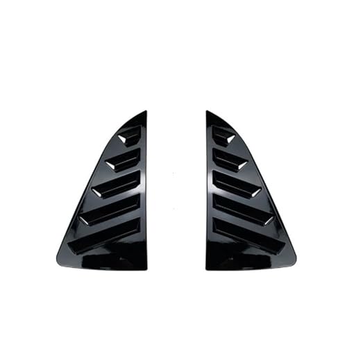 HJKLBNM Pair Car Rear Window Shutter Cover Trim Louver Side Vent Compatible with VW Polo MK5 6R 6C 2011-2018 Accessories(Glossy Black)