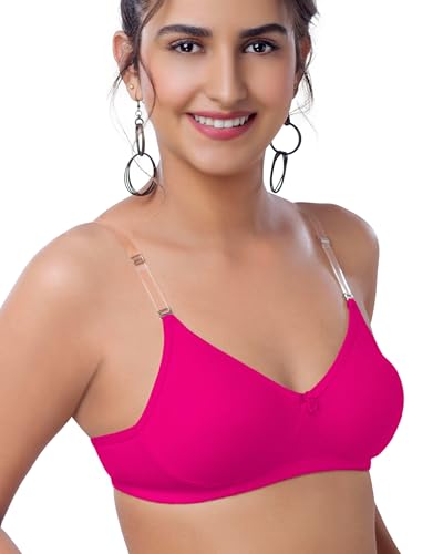 Image of Brida Breathable Cotton Non-Padded Transparent Bra - Comfortable, Stylish, and Lightweight Lingerie for Women - Monica