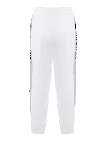 Hansber Kids Boys Side Button Sweatpants Warm Fleece Elastic Waistband Pants with Pockets Basketball Trousers2