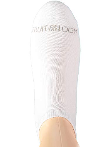 Fruit of the Loom Men's 10 Pack Low Cut No Show Socks (Shoe: 6-12, White/White)2