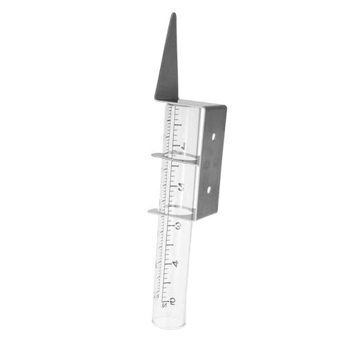 GALPADA Outdoor Rain Gauge with Holder Accurate Rainfall Measurement for Garden Patio and Easy to Install Rain Measuring Device with Stainless Steel Mounting Bracket