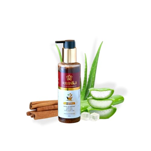 Herbals Anti-Dandruff & Hair-Growth Ayurvedic Shampoo | Infused with Bhringraj, Amla & Aloe Vera | Sulfate-Free Cleanser for Stronger, Flake-Free, Shinier Hair | 200 ml