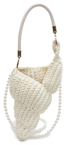 Handwoven Seashell Hobo Bags Women Crochet Summer Beach Bag Crossbody Shoulder Bag Boho Knitted Evening Clutch Purses 2025