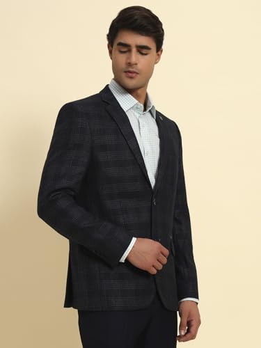 Image of Cantabil Men's Checkered Winter Wear Smart Fit Blazer (P MBZF00105)
