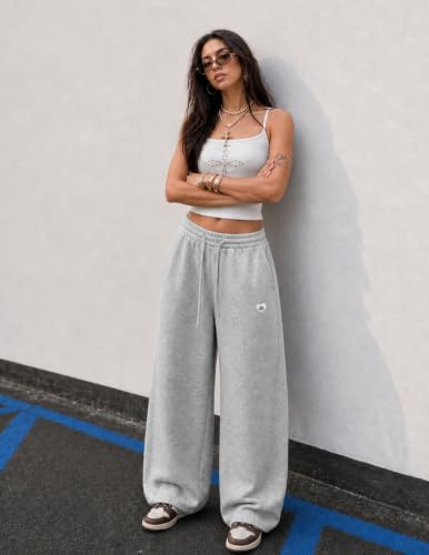 Image of Aelfric Eden Mens Wide Leg Sweatpants Solid Arc Sweat Pants Open Bottom Casual Athletic Lounge Pants with Pockets