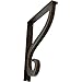 Ekena Millwork BKTM02X12X15TASABS Metal Bracket, 2" W x 12" D x 15" H, Antiqued Brass