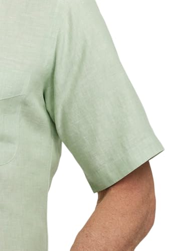 Paul Fredrick Men's Slim Fit Non-Iron Linen Solid Dress Shirt4