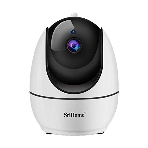 SriHome 1080P Wifi Indoor Kamera mit HD Nachtsicht, Bewegungserkennung, 2-Wege-Audio, Home Security Überwachung Pan Tilt Zoom Monitor für Baby Senioren Haustier