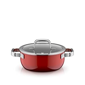 WMF Fusiontec Mineral Pro, Bratentopf, Deckel, 20 cm, langlebig, kratzfestes Material, Kochtopf Induktion, für alle Herdarten geeignet, Made in Germany, Passion Red, 0519515290