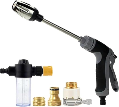 Jetterix Pressure Washer Kit with Spray Wand Adjustable Tips Compatible with Standard Garden Hose Connector