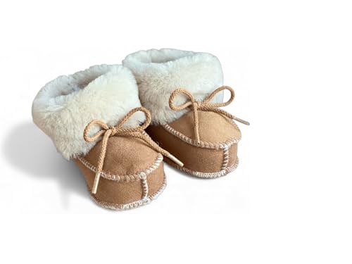 Babyschuhe aus Lammfell Junge & Mädchen warme Kinder Hausschuhe...