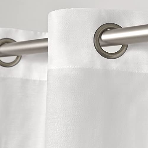 Exclusive Home Curtains Wilshire Sheer Grommet Top Panel Pair, Winter White, 54x84, 2 Piece, W 52" x L 84" (2 Panels) - Image 3